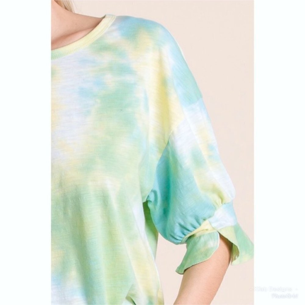 Tie Dye Balloon Sleeve Top - Picture 4 of 4